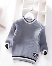 Autumn Winter 2021 Baby Boys Sweater Children knitted Clothes Kids Pullover Jumper Toddler Striped European American Style Boy6225404