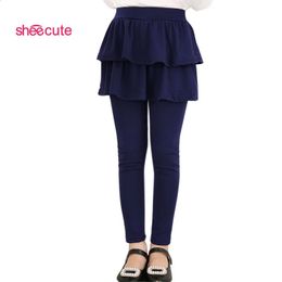 SheeCute Arrival Spring Autumn girls leggings Girls Skirt-pants Cake skirt girl baby pants kids leggings 3-11Y Q2306 240226