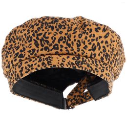 Berets Spring Caps Ladies Hat Leopard Print Beanie Polyester French Style Miss Trendy Hats