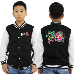 Jackets Hot Splatoon Jacket for Boys Girls Clothes Children Cotton Baseball Clothing Slim Fit Jacket Sportswear Tops for Children