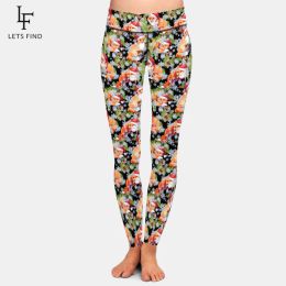 Leggings LETSFIND Christmas Women High Waist Leggings Christmas Fox Printing Fashion Elastic Fitness Winter Leggings