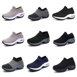 Running shoes GAI Men Women grey triple black white dark blue Mesh breathable platform Shoes sport sneaker Nine