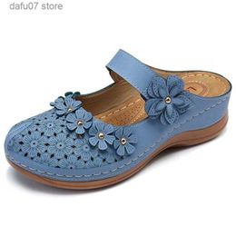 Sandals Women Fashion Flat Ladies Flower Comfortable Female Soft Bottom Shoes Leisure ladies Hollow Out Light FootwearH2435