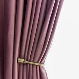 Curtain Nordic Simple Solid Colour Window Curtains Luxury Pink Velvet For Bedroom And Living Room