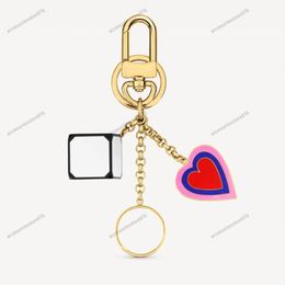 Quality Dice Heart Letter Keychains Flowers Keychain Leather Key Ring Silver Buckle Men Women Bags Car Handbag Pendant Couple Acce279Z