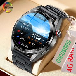 SACOSDING New Bluetooth Call Smart Men AMOLED Full Touch Screen Sports Fiess Watch 4G Music Smartwatch for Android Ios