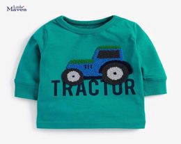 Little maven Boys Long Sleeve tshirts Fall 2020 Children039s Clothing Cotton Tractor Car Baby Boys Clothes for Kids Garment Y09786829