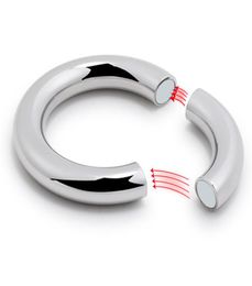 Magnetic Metal Cock Rings Penis Cage Stainless Steel Ball Scrotum Stretcher Delay Ejaculation In Adult Games Sex Toys For Men2493882