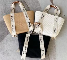 Designer High-End Vacation Style Straw Tote Bag New Summer Large Capacity Casual Weaving Portable Large Bag Female High Quality