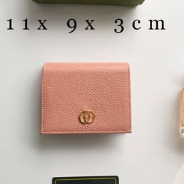 Pequenas bolsas titular do cartão de luxo bolsas de grife carteira rosa bolsa preta bolsa de moda mini bolsa de couro real design flip-top vem com sacos de pó e caixa carteira masculina