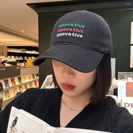 Ball Caps Lovers Letter Baseball Cap Korean Soft Cotton Women Men Outdoor Sports Summer Sunscreen Hat Valentine's Day Gift