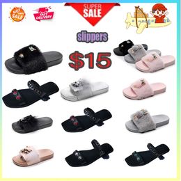 Designer Casual Platform anti- headband Slides Slippers Men Woman wear resistant anti Leather soft soles sandals Flat Summer Beach Slipper Size 36-41