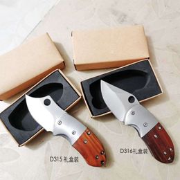 Gift Wooden Handle High Hardness Folding Mini Pocket Small Armoured Outdoor Knife 177617