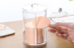 New Arrival Makeup Cotton Pad Dispenser Container Acrylic Cotton Swabs Organiser Box Cosmetic Storage Holder Holder1142287