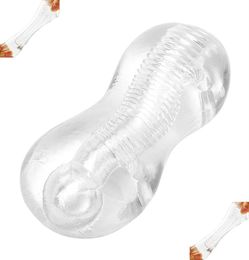 Male Masturbator Cup Penis Extended Exercise Blowjob Masturbation Cup Transparents TPE Soft Jelly Aircraft Cup Sex Toys for Men7658856762