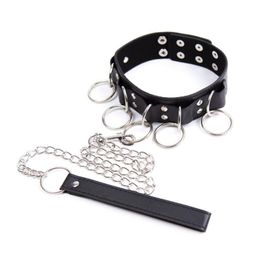 Adult Games Female Metal Chain Neck Restraint Dog Slave Collar Bondage Adult Sex Toys For Her5551518