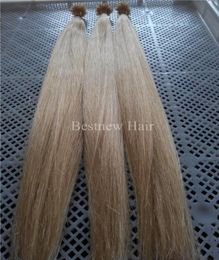 100g 1g s Indian remy Nail U tip hair extensions 18quot 20quot 22quot 24quot24quot 613 Lightest blonde Nail tTps Sets4039990