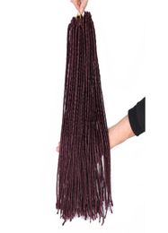 20 inch Ombre Synthetic Dreadlocks Hair Extensions 100gpc dreadlocs croche Braiding Hair White Dreadlocs Crochet Braids For Women8390556
