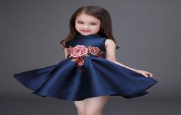 summer girls dress embroidered flower princess kids party wedding dress 2 3 4 5 6 7 8 9 10 years old261p4964503