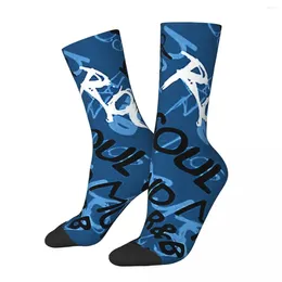 Men's Socks Crazy Sock For Men Blue R And B Ext Hip Hop Vintage Music Pattern Art Printed Boys Crew Novelty Gift