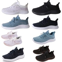 Women's casual shoes, spring and summer fly woven sports light soft sole casual shoes, breathable and comfortable mesh lightweight women's pink 41