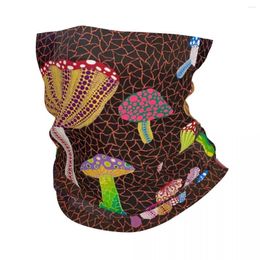 Bandanas Yayoi Kusama Toadstools Abstract Art Bandana Neck Warmer Women Men Winter Ski Tube Scarf Gaiter Face Cover