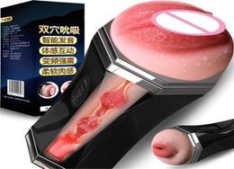 Sex Toy Massager Aeroplanes Cup Male Masturbator Cunt Realistic Vagina Oral Vibrator Toys for Men Masturbation Sucking Voice Sex Ma9250490