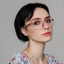 Sunglasses Frames MINCL/ TR90 Transparent Clear Glasses Women Oversized Round Frame Men Optical Prescription Eyeglasses Eyewear NX