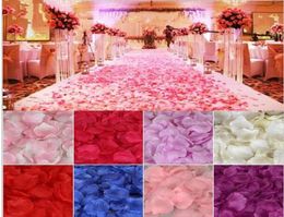 Artificial Silk Rose Petals Wedding Petal Flowers Party Decorations Garlands Gold Champagne 52 Colors Events Accessories 5cm MIC 19333623