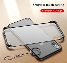Phone Case For iPhone 6 6s 7 8 Plus X XR XS Max Frameless Ring Design Scrub Hard PC For Huawei Mate 20 P30 P20 Pro Phone Case Cove9904374