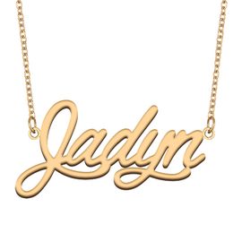 Jadyn name necklace pendant Custom Personalised for women girls children best friends Mothers Gifts 18k gold plated Stainless steel