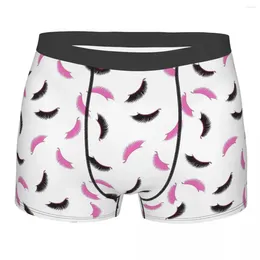 Underpants Eyes Plush Eyelash Pink Glitter Breathable Panties Shorts Boxer Briefs Man Underwear Print