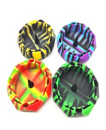 Ashtray Diamond cut circle shape silicone ashtrays high temperature resistance 45quot Colorful Home Office Decoration DHL 2367416