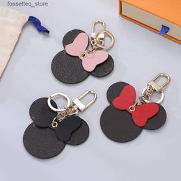 Key Rings NO Box Fashion Brand Designer Wallet KeyChain Unisex Classic Letter Print High Quality PU Leather Money Card Holder Luxury Christmas Gift