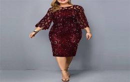 Party Dresses Sequin Plus Size Women039s Dress Summer Birthday Outfit Sexy Red Bodycon Dress Wedding Evening Night Club Dress 21866083