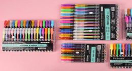 Gel Pens 24 36 48 Colours Pen Set Drawing Coloured Glitter Metal Pastel Highlighter Art Marker School Student Office Writing Station2078714