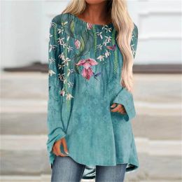 T-shirt Floral 3d Print Tshirts Women Fashion Tshirt Long Sleeve Tops Tees Summer Long Tops Ladies Camisetas Butterfly Tshirt Girl