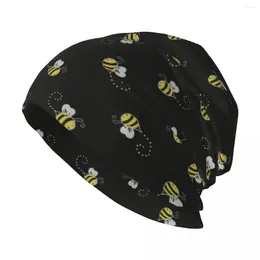 Berets Lovely Bees Stylish Stretch Knit Slouchy Beanie Cap Multifunction Skull Hat For Men Women