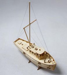 Wooden Sailing Boat Building Kits Ship Model Wooden Sailboat Toys Harvey Sailing Model Assembled Wooden Kit DIY Decoration Toy Y191840562