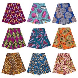 African Print Polyester Fabric Real Wax Classic Style Tissu Party Dress Sewing Material By Yard Warps Patchwork DIY