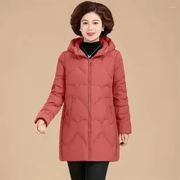 Women's Trench Coats Winter Parkas Jacket Middle-Aged And Elderly Mothers Down Cotton Ladies Loose Thick Warm Casual Overcoat Women
