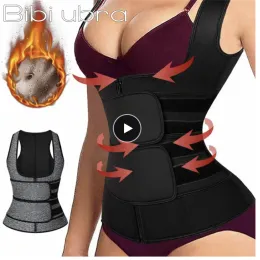 Leggings Women's Waist Corset Female Modelling Srap Sauna Sweat Suit Zipper Bustier Fat Burning fajas Body Shapewear Shaping Waist Trainer