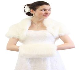 Faux Fox Fur Bridal Bolero Crop Jacket DH7396012345679134633