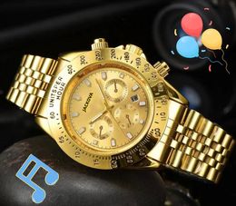 Business trend highend watches men chronograph quartz movement clock full stainless steel High-End Quality Life Waterproof sub diving watch montre de luxe gifts