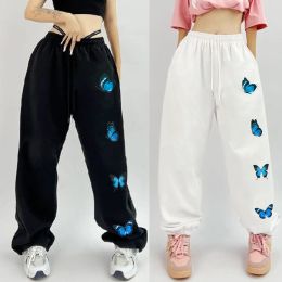 Capris Butterfly Sweatpants Women Baggy Harem Pants Wide Leg Sweatpants Oversize Harajuku Joggers Woman High Waist Trousers Y2k Trendy