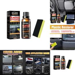 New 1 Pcs 50Ml Plastic Leather Interior Auto Agent And Seat Polishing Cleaning Refurbishment Maintenan O9p7