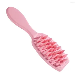 Dog Apparel Pet Bath Brush Bathing Supplies Scrubber For Long Handle Curry Dogs Pink Small Grooming