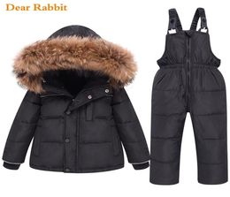 New Children Clothing Set Down Jacket Winter Baby Suspender Trousers Child Girl Ski Suit Boys Kids Clothes toddler Jumpsuit 2011261074519