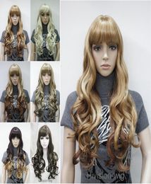 11 Colours Long Wavy Bangs Women Natural Daily wig Hivision beautiful charming New9561364