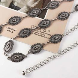 Belts Jewellery Oval Shape Dress Decoration Flower Trouser Tassel Korean Waist Belt Waistbands Women Chain Belly